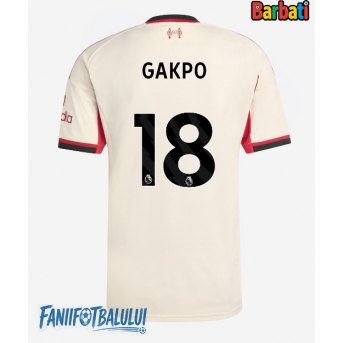 Liverpool Cody Gakpo #18 Tricou Fotbal Replică 2025-26 Barbati Deplasare